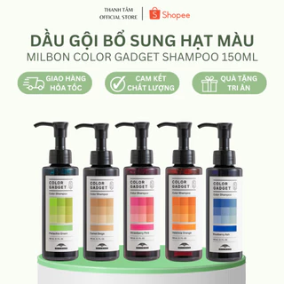 Dầu gội bổ sung hạt màu Milbon Color Gadget Shampoo 150ml, giữ màu lâu hơn sau khi nhuộm | THANH TÂM