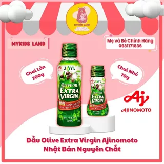 [DATE T10.2025] Dầu Olive Extra Virgin Ajinomoto Nhật Bản Nguyên Chất Cho Bé - Dầu Ăn Dặm Chai Nhỏ 70g - Lớn 200g