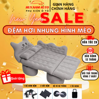 Đệm Hơi Ô Tô 5-7 Chỗ HUY NAM AUTO- Nệm Hơi Xe Ô Tô Hình Thú Ngộ Nghĩnh, Giường Hơi Ô Tô Tặng Kèm Bơm Và Bộ Phụ Kiện