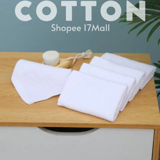 [Khăn Mới 100% LOẠI A] 𝟭𝗞𝗚 Khăn lau nhà hàng, quán cafe cotton trắng 22cmx24cm (65chiếc x15,5gam/c) đa năng hàng dày đẹp