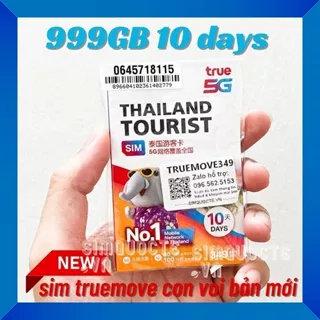 TRUE 5G: SIM DU LỊCH THÁI LAN 30GB - 999GB TỐC ĐỘ CAO TỐI ĐA 30 NGÀY MẠNG TRUEMOVEH