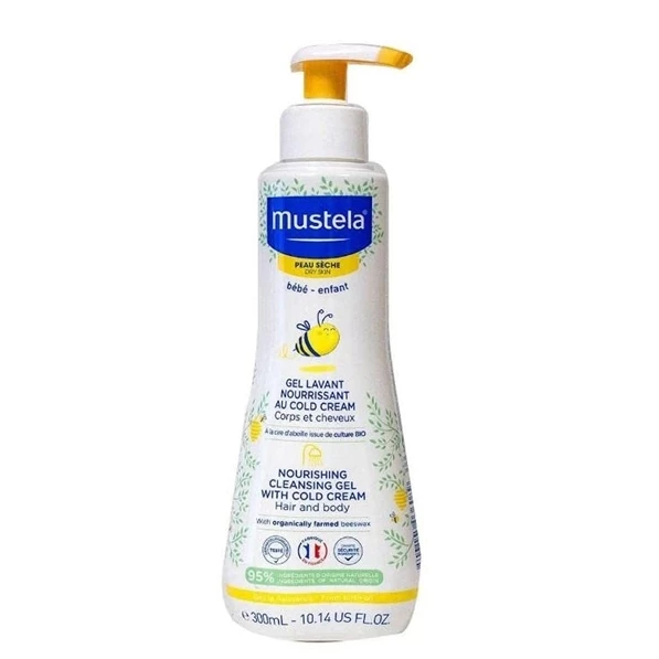 Sữa Tắm Gội Da Khô Mustela Nourishing Cleansing Gel with Cold Cream 300ml