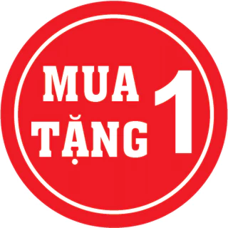 Tem mua 1 tặng 1, tem dán decal giấy cán bóng, decal lột dán