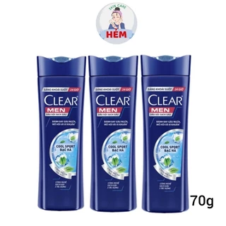 Dầu Gội Sạch Gàu CLEAR MEN Cool Sport Bạc Hà 70g - Hàng Quà Tặng