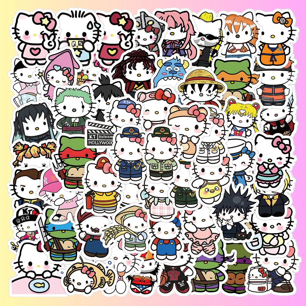 52 - Set 50 Sticker Sanrio Hello Kitty Dễ Thương