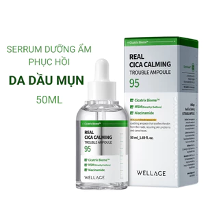 Serum dưỡng ẩm, phục hồi da Cica Calming 95 Wellage 50ml, serum cho da dầu,tinh chất dưỡng da, làm dịu da
