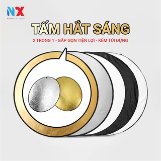 Tấm Hắt Sáng Chụp Ảnh Tròn Kích Thước 110cm, 1 tấm 2 màu Vàng Bạc, chụp hình chuyên nghiệp