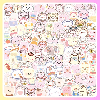 77. Set 50 Sticker Gấu Trắng Dễ Thương