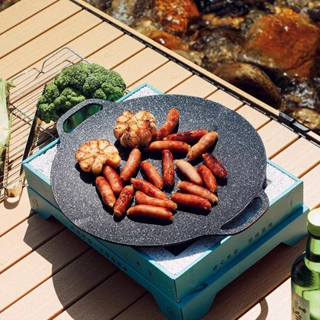 Chảo Đá Chống Dính Không Dầu VIE FURNITURE Vỉ Nướng BBQ Hàn Quốc Size 34cm