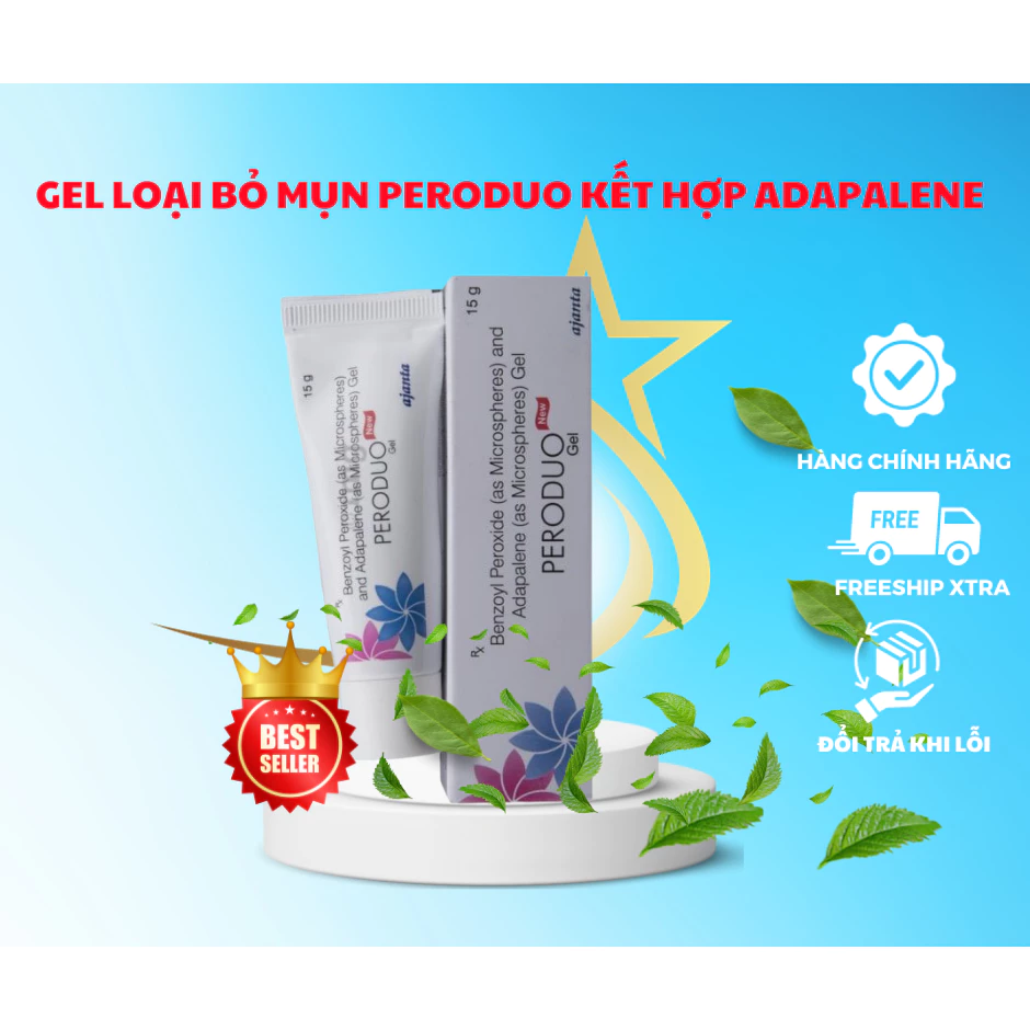 Gel Loại Bỏ Mụn Peroduo Kết Hợp Adapalene 0.1% Và Benzoyl Peroxide 2.5 Giảm Mụn Hiệu Quả | minhchauskicare