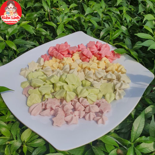 Bánh ăn dặm cho bé 6 tháng  SỮA CHUA MIX VỊ rau, củ, quả, nguyên vị Kiều Linh thơm ngon giòn tan.