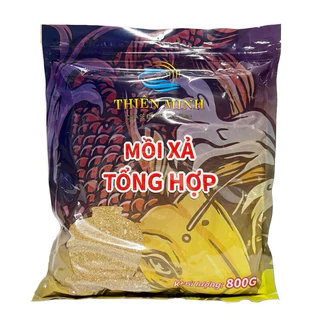 Mồi Câu Cá Xả Tổng Hợp Thiên Minh 800g- Cám Câu Cá Làm Ổ Chuyên Chép, Trôi, Trắm, Rô Phi Siêu Nhạy