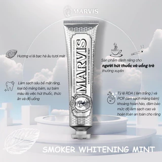 Kem đánh răng Marvis Smoker Whitening Mint