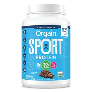 Orgain Sport Protein Organic Plant Based Powder - Bột thực vật hữu cơ Protein thể thao 912g