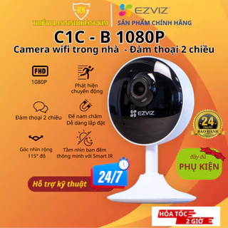 Camera wifi không dây trong nhà Ezviz C1C-B 1080P H1C 1080P góc rộng, đàm thoại 2 chiều bảo hành 2 năm