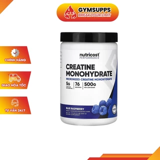 Nutricost Creatine Monohydrate Tăng Sức Mạnh C ơ Bắp Phục Hồi Năng Lượng 500 Gram