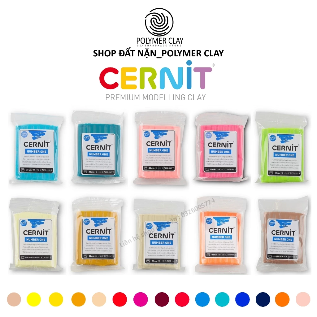 Đất sét nung Polymer Clay Cernit (56g)