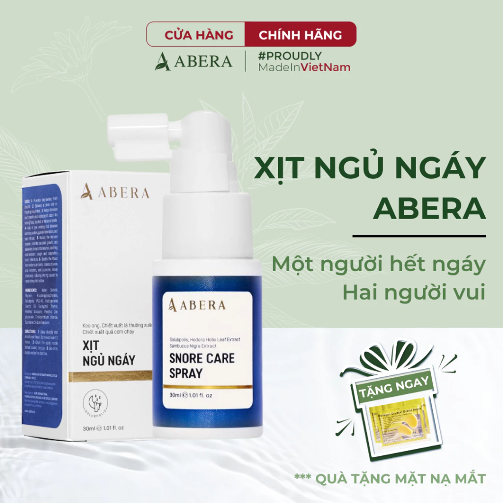 [Chính Hãng] Xịt Chống Ngáy Ngủ Hiệu Quả Abera 30ml - Ngủ Ngon Giấc, Giảm Ngủ Ngáy, Nguồn Gốc Thiên Nhiên An Toàn