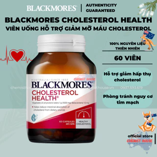 Viên uống giảm mỡ máu cholesterol Úc -  Blackmores Cholesterol Health Vitamin 60 viên