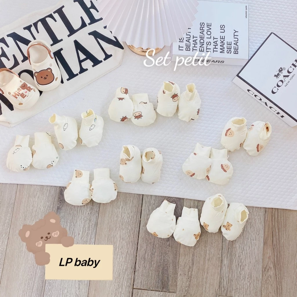 BAO TAY, BAO CHÂN CHẤT THUN LẠNH PETIT, BẢNG MÀU HÀN QUỐC SIÊU MỀM, MÁT CHO BÉ SƠ SINH