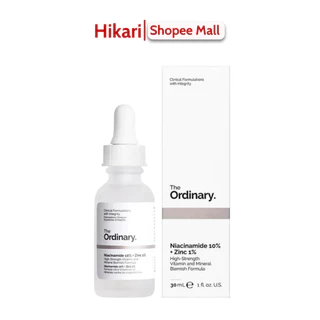 Serum The Ordinary Niacinamide 10% + Zinc 1% Giúp Cân Bằng Bã Nhờn Làm Sáng Da Thu Nhỏ Lỗ Chân Lông 30ml bản CANADA