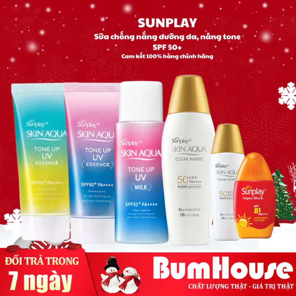 Sữa chống nắng hằng ngày dưỡng trắng cho da dầu Sunplay Skin Aqua Clear White SPF 50+ PA++++ 55g