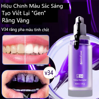 Tinh chất trắng răng V34 Serum trắng răng Công nghệ V34 Hoa Kỳ trắng răng tại nhà thành phần tự nhiên không gây ê buốt,