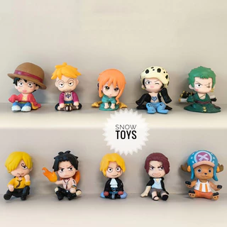 Mô hình One Piece - Mô hình Luffy Nami Zoro Law mô phỏng trang phục Cosplay Conan teo nhỏ - 4x4cm