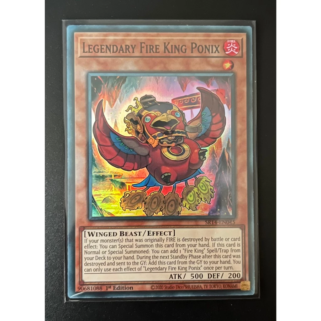 [Thẻ bài Yugioh] - [TCG-UK] - [SR14-EN045] Legendary Fire King Ponix - Super Rare 1st Edition