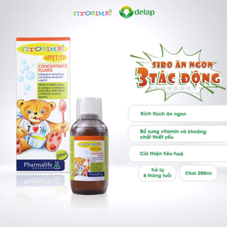 Siro Ăn Ngon 3 Tác Động Fitobimbi Appetito Giảm Biếng Ăn Giúp Cải Thiện Tầm Vóc Cho Bé Chai 200ml