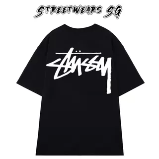 Áo thun Stussy đen vải cotton form rộng hot trend - Streetwears SG - Link 1