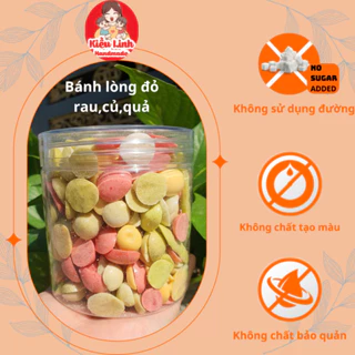 Bánh ăn dặm LÒNG ĐỎ rau,củ , quả Kiều Linh thơm ngon giòn tan cho bé ăn dặm từ 6 tháng.