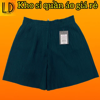 Quần đùi nữ short nữ thun dập ly mặc nhà thoải mái