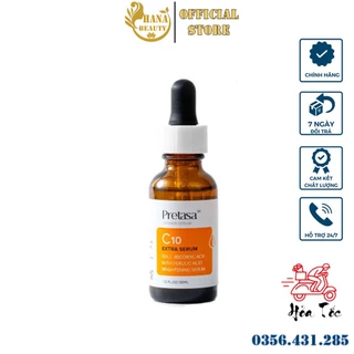 Serum sáng da mờ thâm Vitamin C PRETASA C10 Extra Serum - Hàng Chính Hãng