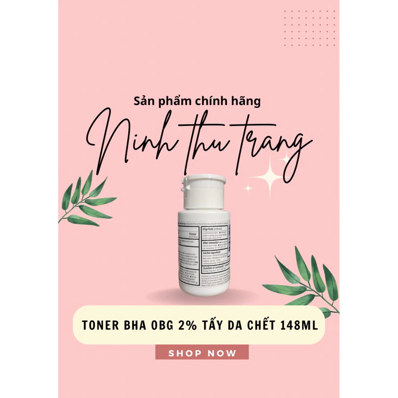 Toner BHA 2% Giảm Mụn,  Ngăn Tiết Dầu, Tẩy Da Chết , Làm Sạch Lỗ Chân Lông 148ml date 7/25