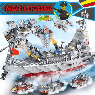 Đồ Chơi Lắp Ráp Kiểu Lego Mô Hình 8in1 Chiến Hạm, Tàu Tuần Tra, Máy Bay Chiến Đấu Biến Hình Robot No.T-1000 Với 1000+PCS