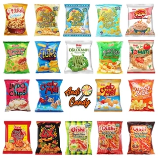 Combo 10 Gói Bánh Snack 20 Vị Đầy Đủ Oishi Loại 12gr