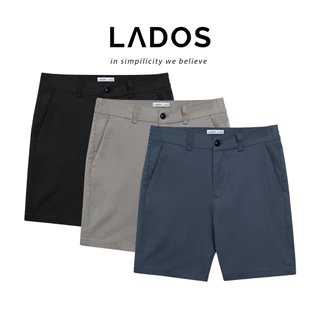 Quần short kaki basic LADOS-34109 với chất liệu kaki dày dặn khỏe khoắn -  Form chuẩn ôm dáng