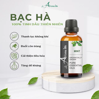 Tinh Dầu Thiên Nhiên AROMA LIFE Bạc Hà Mint Essential Oil Tạo Mùi Thơm Xông Phòng Chính Hãng