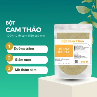 Bột Cam Thảo nguyên chất loại 1 hữu cơ ONENA - Trắng da, giảm mụn, mờ thâm nám, trẻ hoá