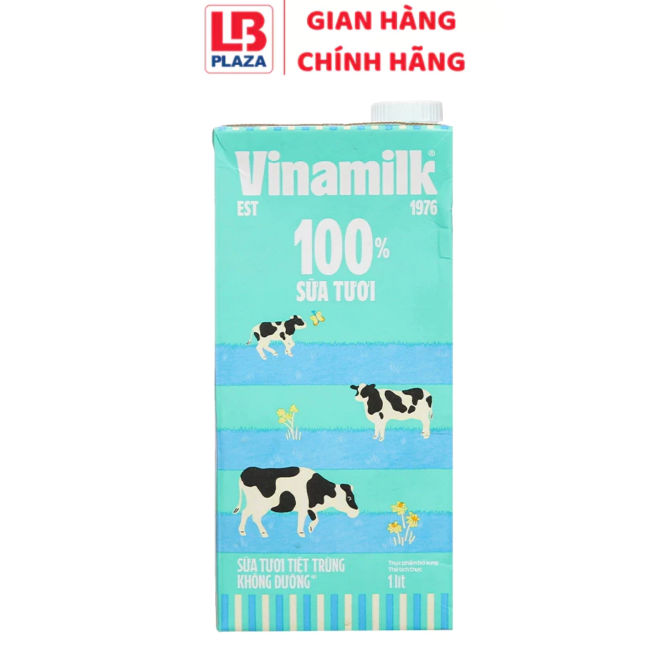 Sữa Tươi Tiệt Trùng Vinamilk Không Đường Hộp 1L