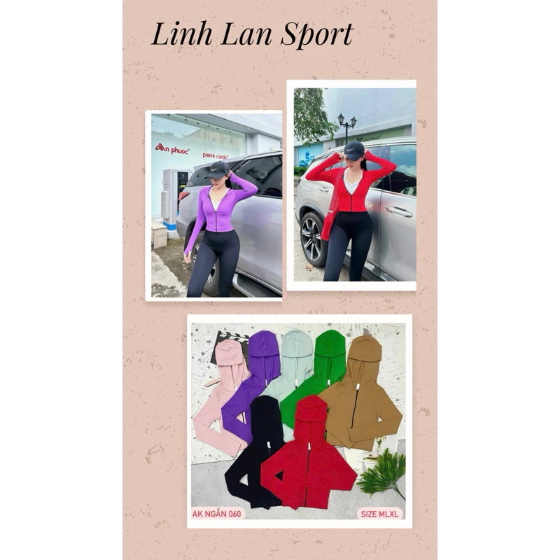Áo Khoác Thể Thao Form Croptop Ôm Body Vải Thun Dệt Kim Quảng Châu