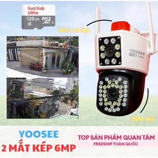 CAMERA YOOSEE 2 MẮT TÍCH HỢP ĐÈN CHỚP SÁNG, XEM 2 MÀN HÌNH, BẢO HÀNH CHÍNH HÃNG 1 NĂM