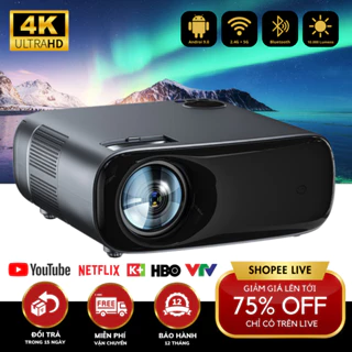 Máy Chiếu 4K Androi KAW XMAX10 Chiếu Siêu Nét, Xem Phim Giải Trí, Dạy Học, Văn Phòng, Bóng Đá Đa Năng