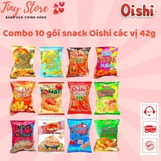 Combo 10 gói snack Bim bim oishi các vị 32g (10 gói 1 vị - THÍCH VỊ NÀO IB SHOP)