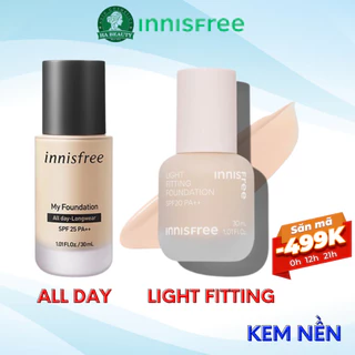 Kem nền trang điểm lâu trôi innisfree My Foundation All day Longwear SPF25 PA++ 30 mL