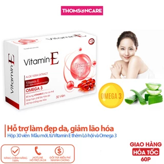 Viên uống Vitamin E 400 iu Giúp làm đẹp da - bổ sung vtm E 400mg ngăn ngừa lão hóa, tốt cho sinh lý, Vitamin E đỏ