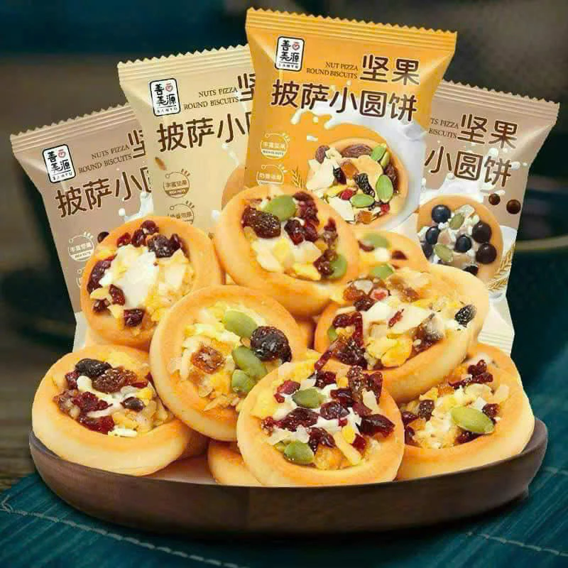 Bánh quy piza tròn mix hạt dinh dưỡng siêu ngon