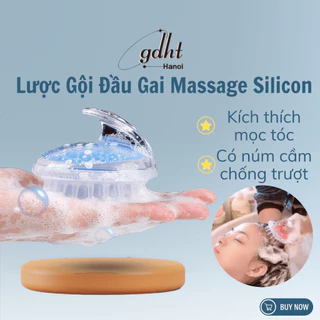 Lược gội đầu massage gai silicon, lược massage da đầu tạo bọt kích thích mọc tóc, thư giãn xả street hiệu quả (LGD02)