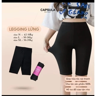 Quần Legging Đùi Cuộn Tím Siêu Hot Đủ Size